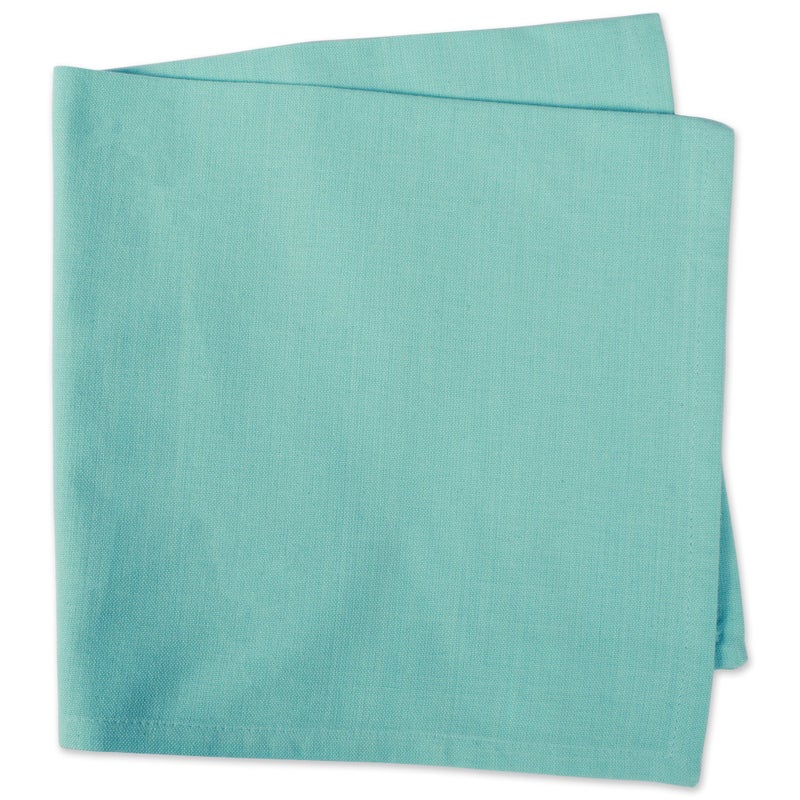 DII Solid Pastel Napkin Set Cotton, Machine Washable, 20x20 Inch, Aqua, 6 Count - Image 3